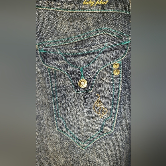 Baby Phat Size 18 Jeans trimmed in gold - Picture 5 of 5
